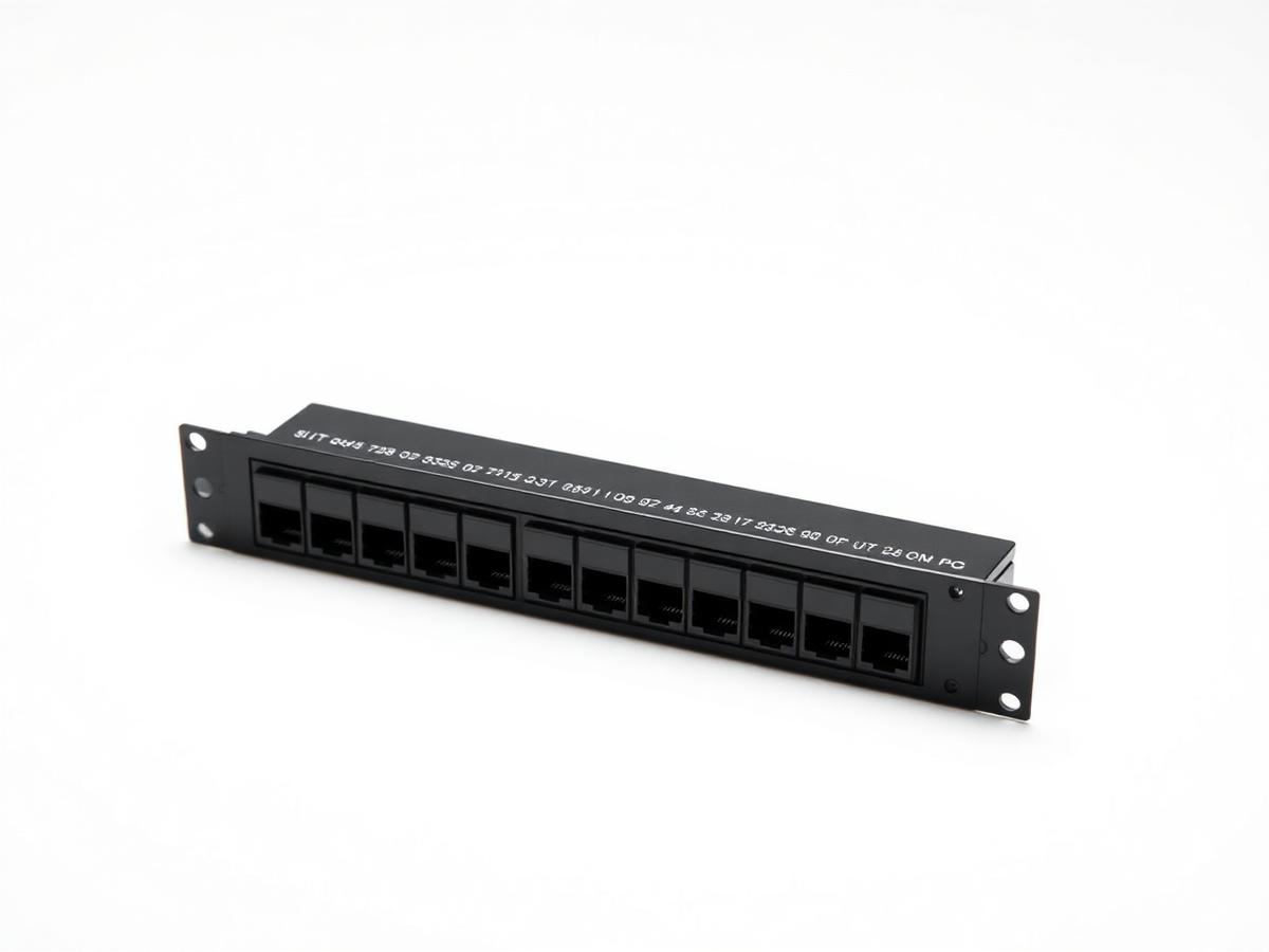 24-Port Cat6 Keystone Patch Panel — 1U